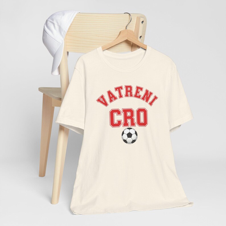 Croatia Soccer Shirt | Vatreni Vintage College Tee | Retro 1970s Collegiate CRO World Cup Red White Premium Cotton Fan Gift image 3
