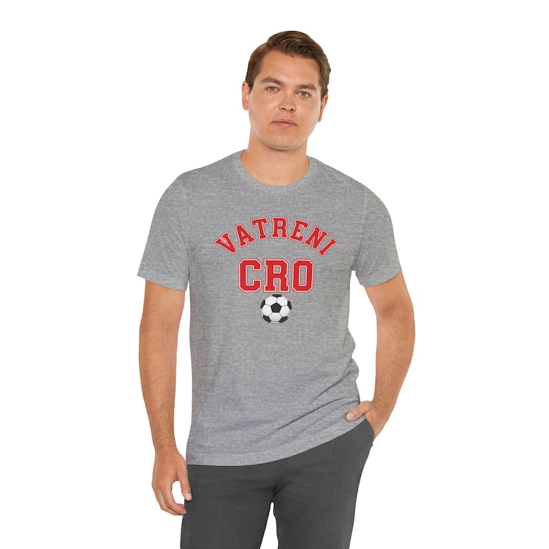 Croatia Soccer Shirt | Vatreni Vintage College Tee | Retro 1970s Collegiate CRO World Cup Red White Premium Cotton Fan Gift image 1