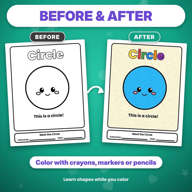Shapes Coloring Pages for Kids, Learn Shapes Preschool Worksheets ...