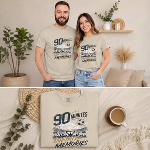 Camiseta de fútbol "90 Minutes Infinite Memories" / Camiseta gráfica para aficionados al fútbol / Camiseta vintage para el día del partido / Regalo para amantes del fútbol / Unisex