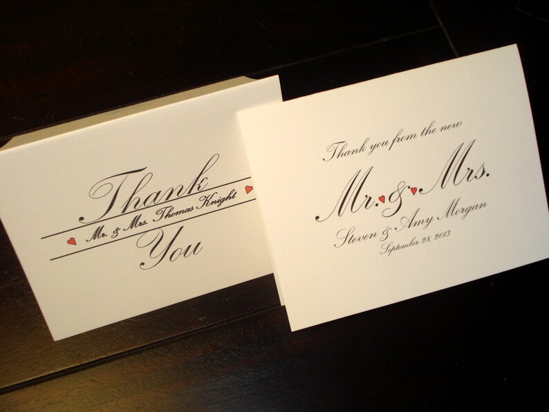 50 Personalized Note Cards Stationery for Bridal Shower or Wedding