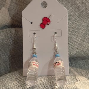 めぐ様御確認です　evian ミニチュアボトル イヤリング❤️ Evian Bottle Earring - Etsy