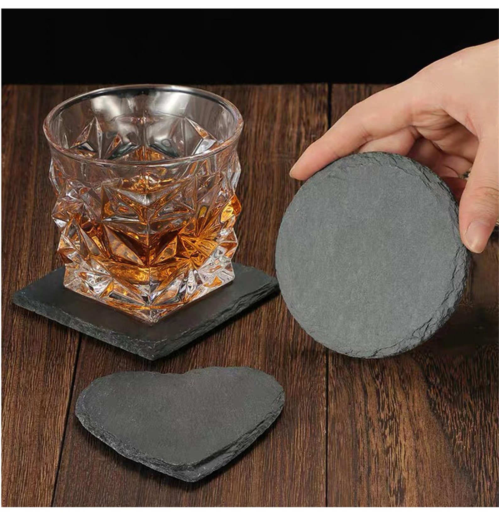 Natural Rock Coasters Stone Coasters Drinkware Coaster Etsy