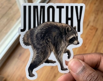 JIMOTHY Weird and Adorable Raccoon Sticker, Kiss-cut Sticker Stickers Car Magnet Accessories and Gifts for girlfriend Logo vinyl Decal