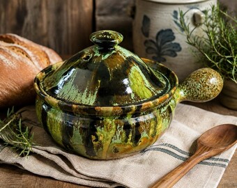 Vintage A. R. Cole Pottery Bean Pot or Stew Crock 1970s-90s