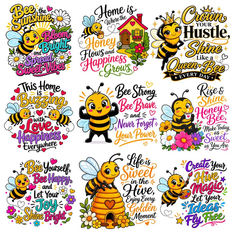 Bee Stickers - Etsy