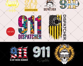 911 verzender PNG-bundel | Eerstehulpverlener ontwerpen, Graphics hulpverlener | Sublimatie en digitale bestanden