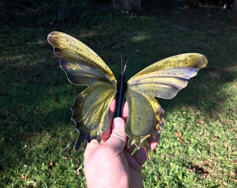 A Metal Butterfly Sculpture