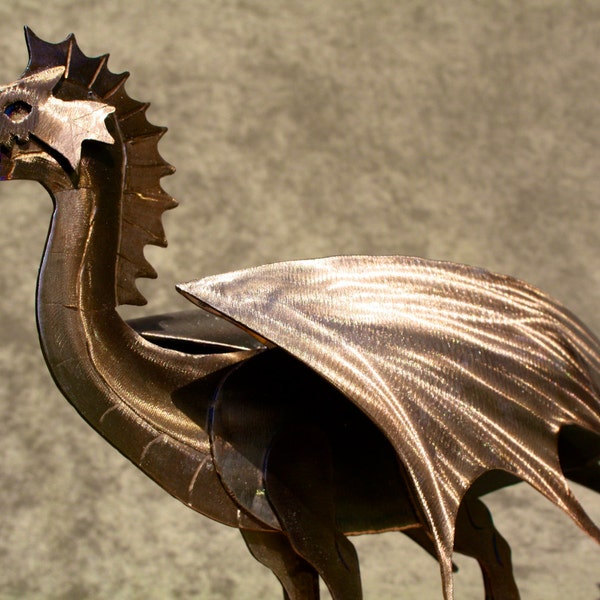 Mini Metal Dragon Sculpture