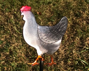 a metal chicken
