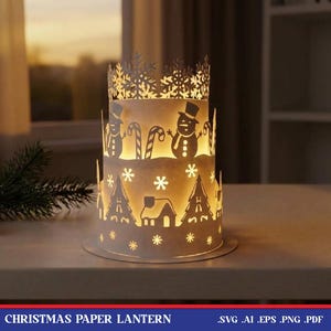 SVG julpapperslykta, DIY pappersskuren nattlampa