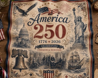 USA 250 Anniversary Satin Scarf, Patriotic USA Silk Feel Scarf, 1776 2026 USAna Bandana Scarf, Fourth of July Fashion Accessory Gift