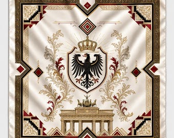 Germany Soccer Cup Satin Scarf, Soft Germany Flag Bandana, World Soccer 2026 Fan Gift, German Eagle Hair Wrap