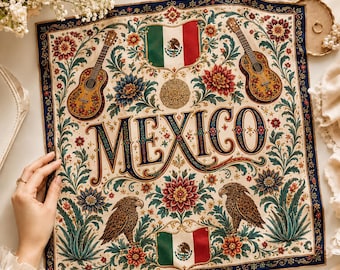 Mexico Football Satin Scarf, Square Scarf World Soccer 2026, Mexico Soccer Fan Gift, Mexican Bandana Headscarf