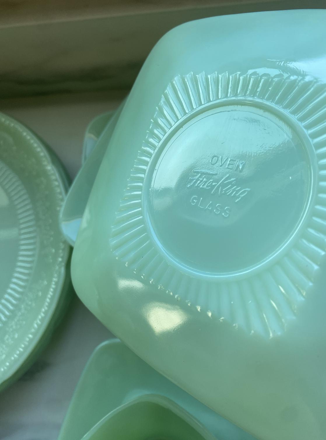 Fire King Jadeite Set Square - Etsy