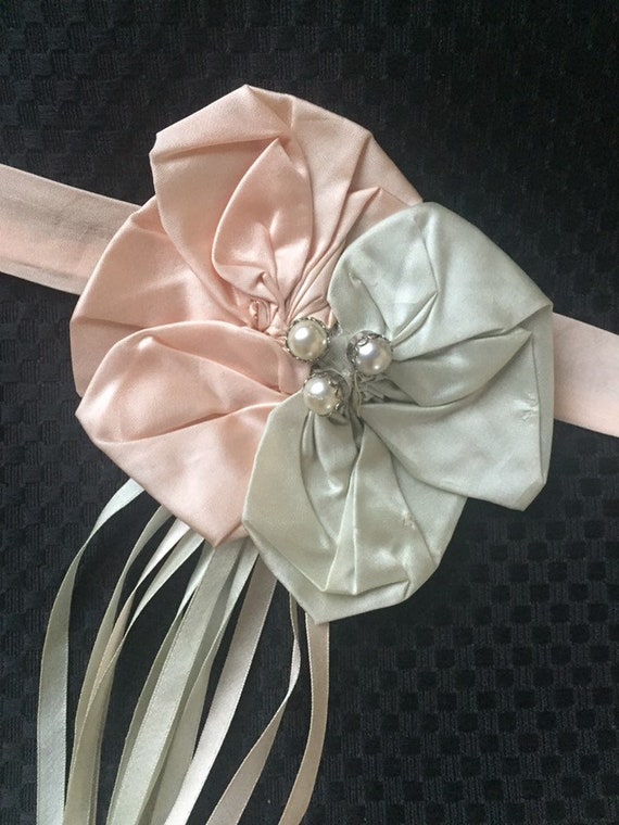 20’s Refab Floral Ribbon Belt - Gem