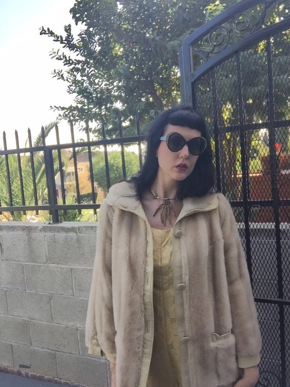 60’s Lilli Ann Faux Fur Jacket with Suede Trim