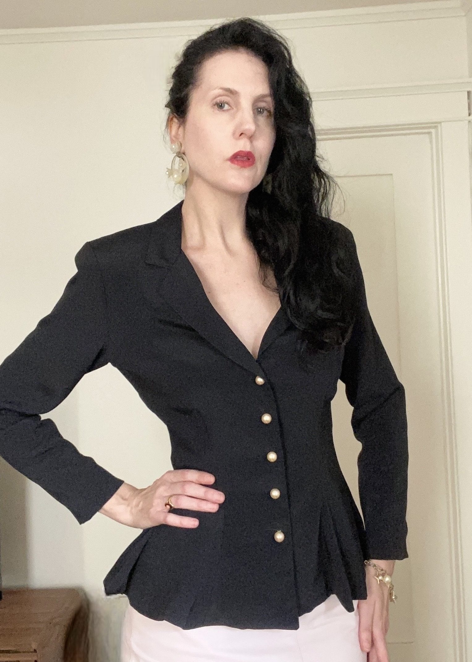 BETSEY JOHNSON テーラード ジャケット Betsey Johnson Black Floral Coats, Jackets & Vests for Women for