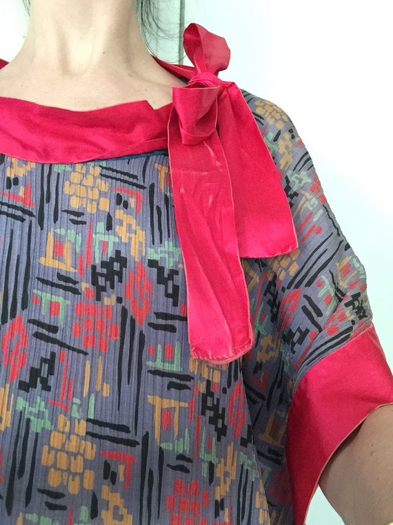 20s Abstract Print Caftan