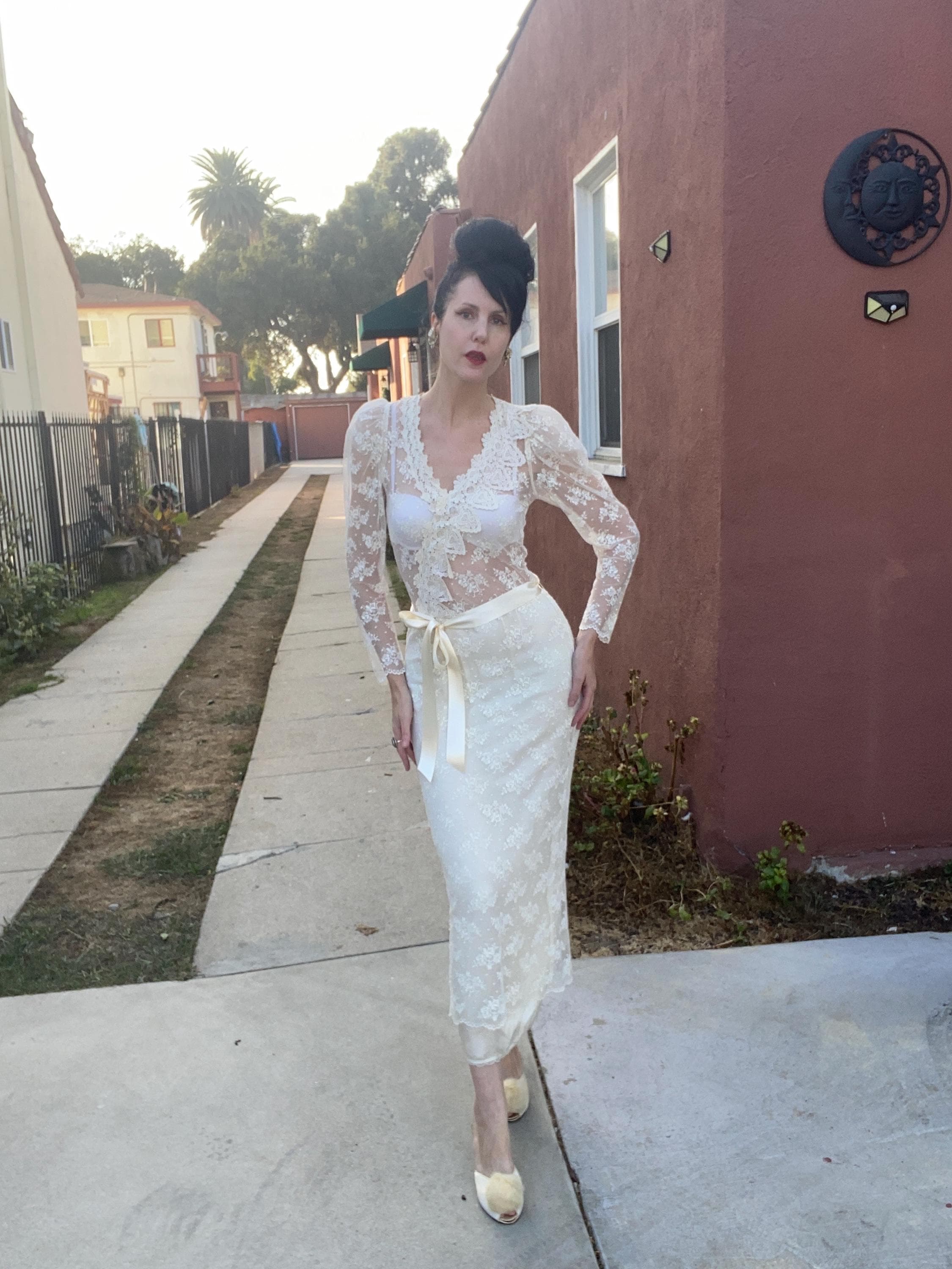 lace jackets for mother of the bride dresses Eva USA 3094 Mother Of Bride Groom In Chiffon & Lace, Jacket – Rowan Bridal  LLC