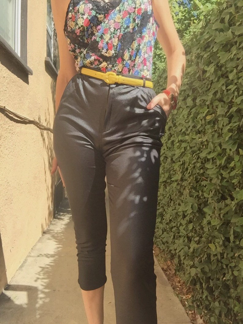 Sexy 70's WetLook Capris Etsy