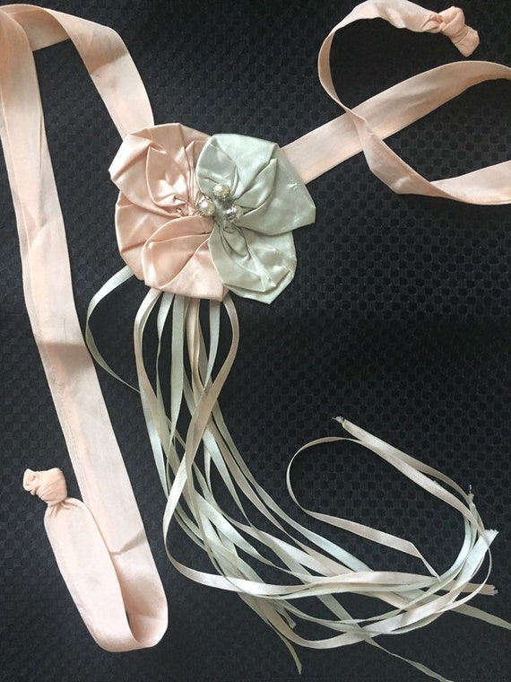 20’s Refab Floral Ribbon Belt - image 6