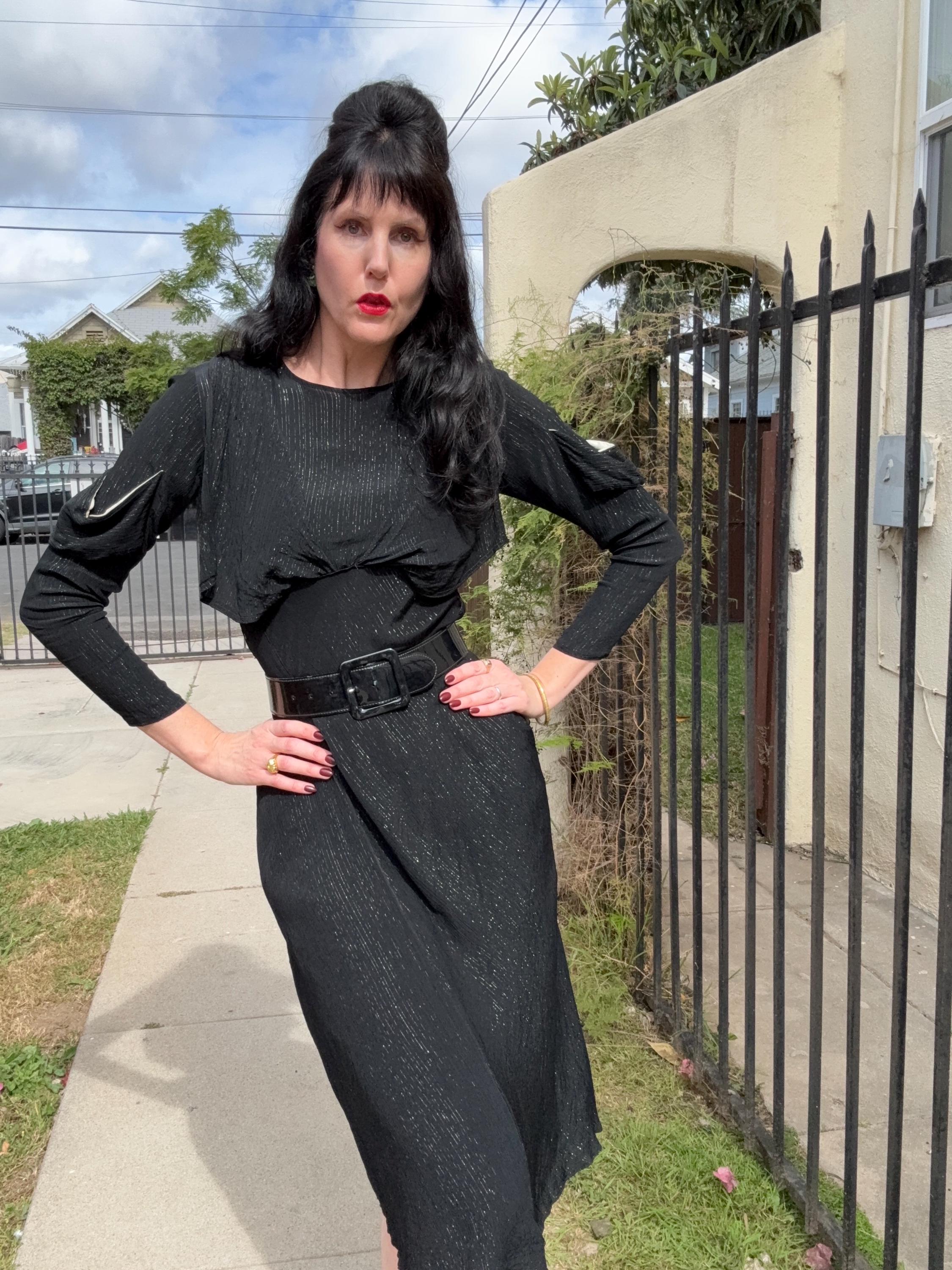 casual midi black dress Steve Madden Women's Nola Mesh Midi Dress - Black