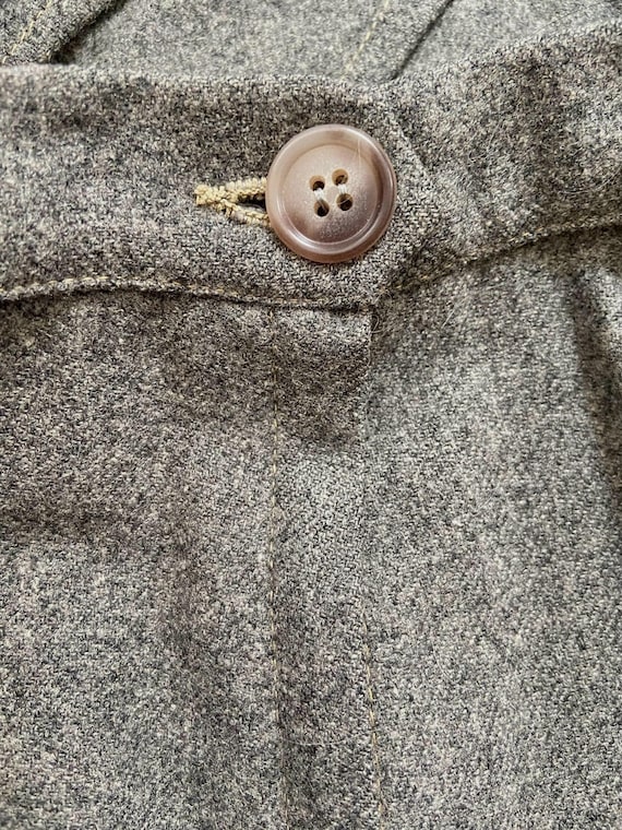 Grey Wool Pencil Skirt