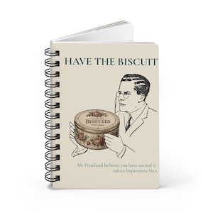 Have the Biscuit Notebook | Mr Pritchard Explains Everything | Vintage Inspired Journal | Funny Gift for Her | Biscuit Tin Notebook