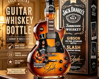 Carafe à whisky en forme de guitare 350 ml, bouteille en verre de musique rock, cadeau déco de bar unique pour les amateurs de guitare