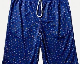 Pantaloncini da allenamento di basket "Blue Hibiscus" di zia Em.