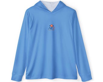 Auntie Em's Hibiscus - Blue - Men's Sports Warmup Hoodie (AOP)