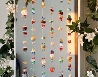 Handmade Beaded Suncatcher | Rainbow Hanging Decor | Boho Window Hanging