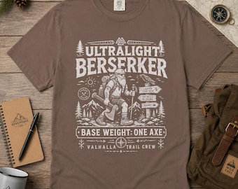 Ultralekka koszula turystyczna Berserker | Koszulka turystyczna z motywem nordyckiego drewna | Odzież outdoorowa Viking