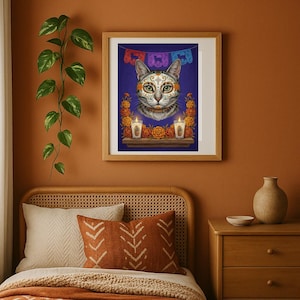 Custom Pet Portrait Día de los Muertos | Pet Memorial Calavera Art from Your Photo | Dog Cat Day of the Dead Digital Download image 6