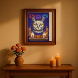 Custom Pet Portrait Día de los Muertos | Pet Memorial Calavera Art from Your Photo | Dog Cat Day of the Dead Digital Download image 4