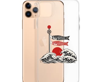 Embroidered cap featuring carp streamers and waves | Japanese-style street design