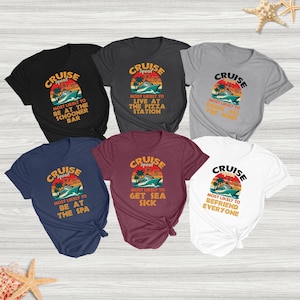 Camisetas Cruise Squad, Roupas divertidas combinando para férias em família, Frases personalizadas