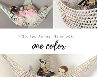 macrame stuffed animal hammock