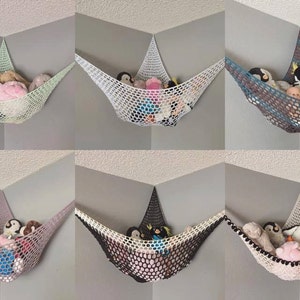 Crochet Pattern / PDF Download / Make Your Own Customizable Stuffed Animal Hammock / Soft Hanging Toy Storage For Nursery Bedroom Playroom image 5