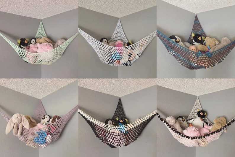 Crochet Pattern / PDF Download / Make Your Own Customizable Stuffed Animal Hammock / Soft Hanging Toy Storage For Nursery Bedroom Playroom image 5