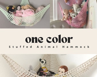 Hamac jouet / Couleur au choix / Chambre de bébé personnalisée / Organisation de jouets / Chambre de bébé / Support pour animal en peluche personnalisé / Uni