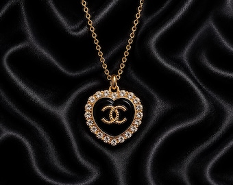 Upcycled Pre-Loved Heart Charm Pendant Necklace on a  Stainless Steel Chain