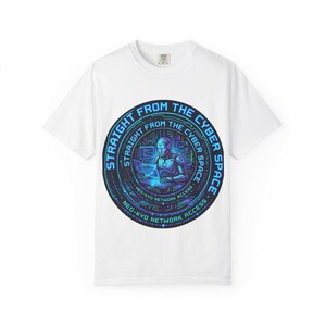 Cyber Space Android Graphic T-shirt | Futuristic Tech Circuitry Tee