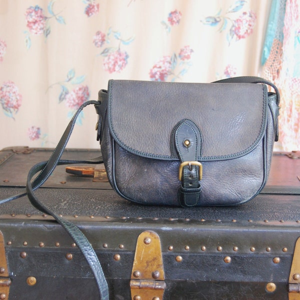 Navy Leather Bag