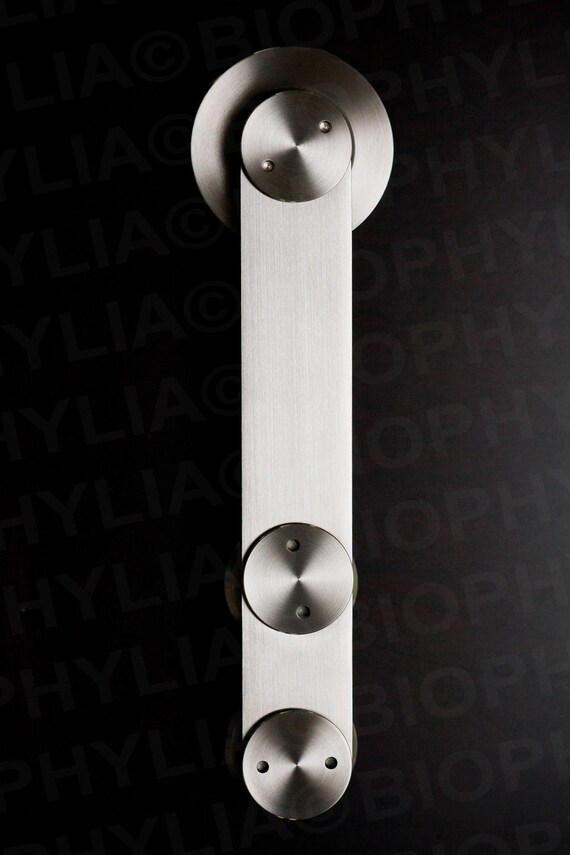 Stainless steel sliding glass barn door hardware set Etsy