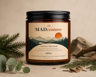 Fresh Balsam Candle 4oz 9oz | Soy Candle with Black Lid