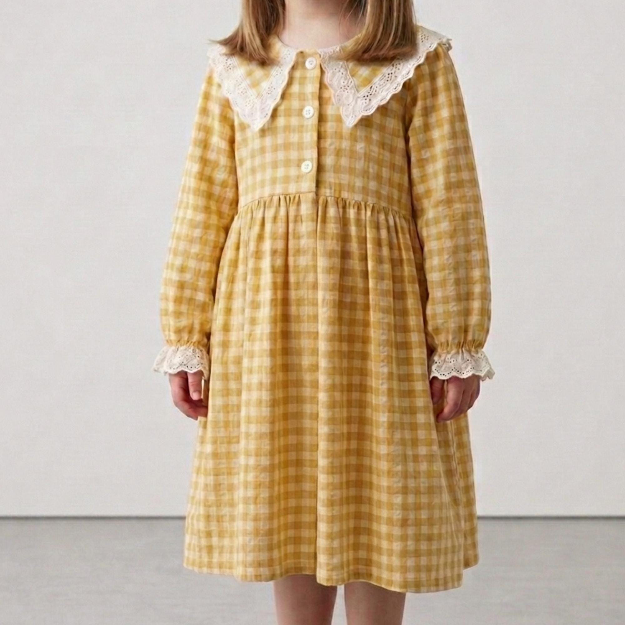 Yellow Checkered Dress - Etsy