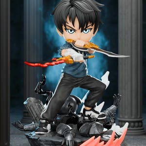 Figura De Sung Jin Woo De 20 Cm De PVC, Estatua De Anime Detallada, Ideal Para Coleccionar Y Decorar Escritorios, Regalo Para Fans De Solo Leveling