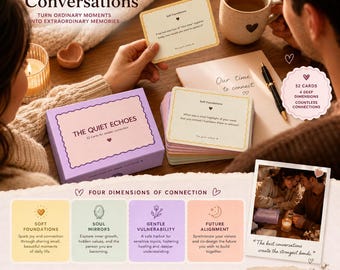 Couples Relationship Cards, Date Night Questions, Psychologist Designed (Digital Download)